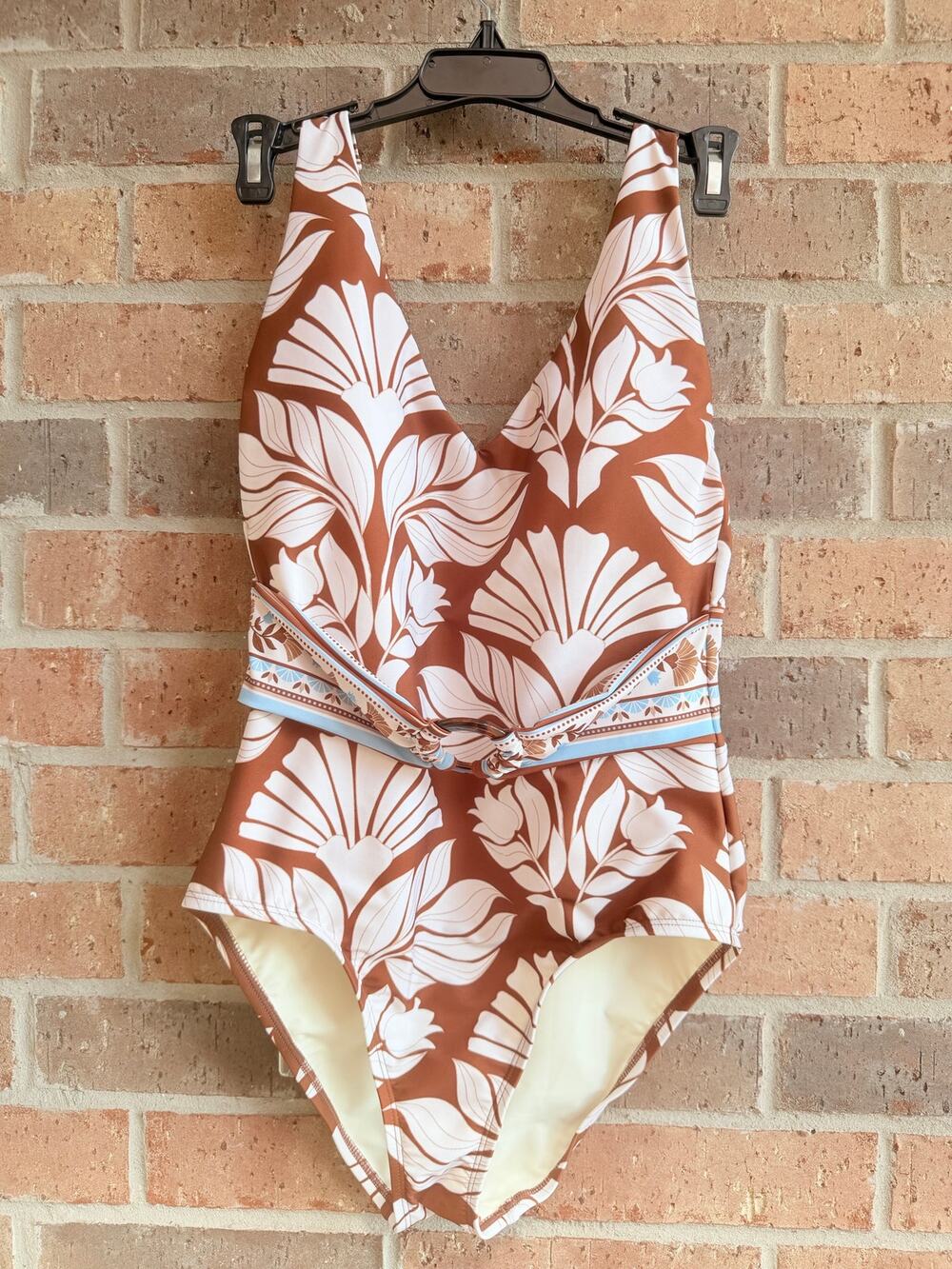 Alex Marie Brown One Piece Swim Suite Size XS New With TAG